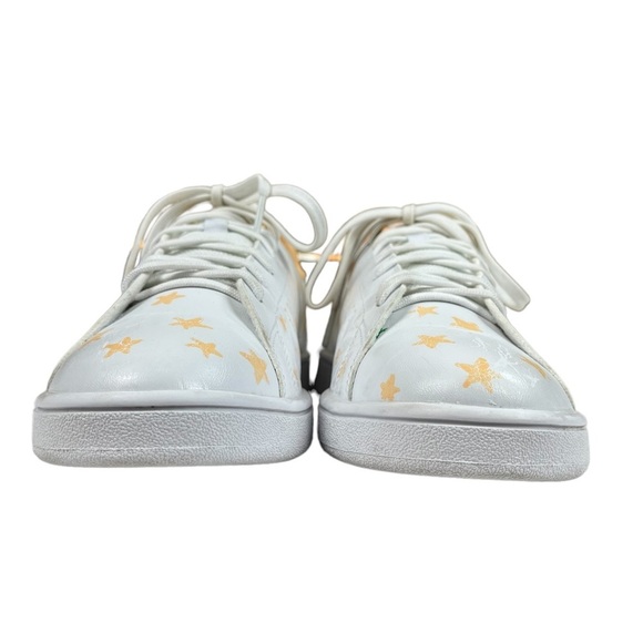 Adidas Advantage Base White With Orange Stars Shoes Womens Size 10 - Picture 7 of 10